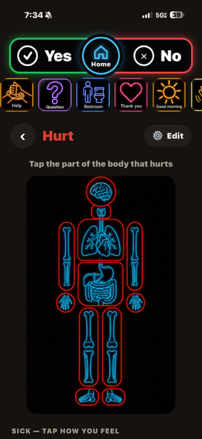 myEZvoice body pain map